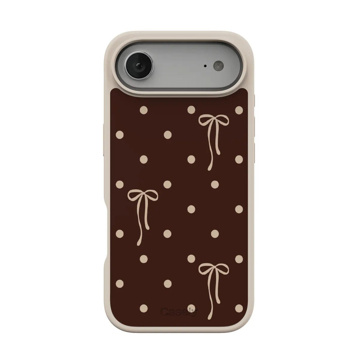 Teddy Bows | Brown Polka Dot Case