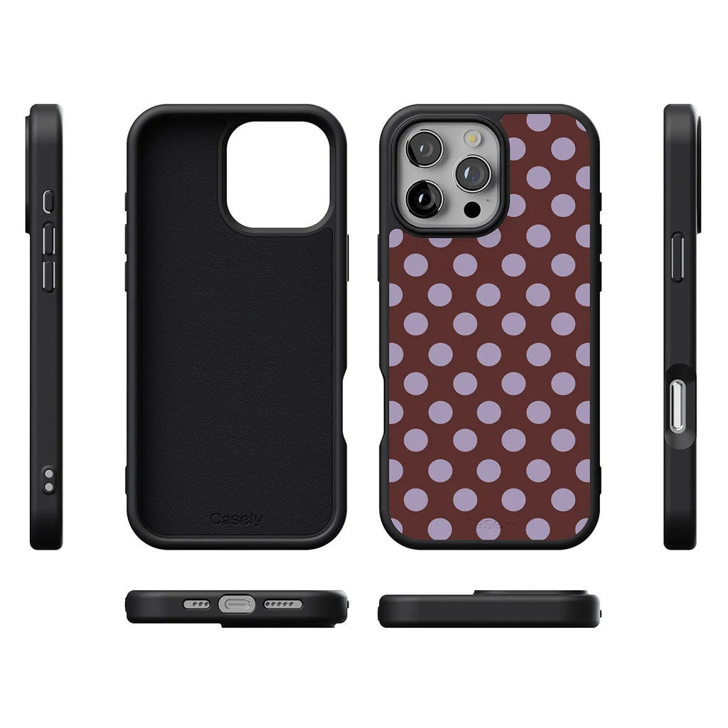 Spotted in SoHo | Burgundy Polka Dot Case