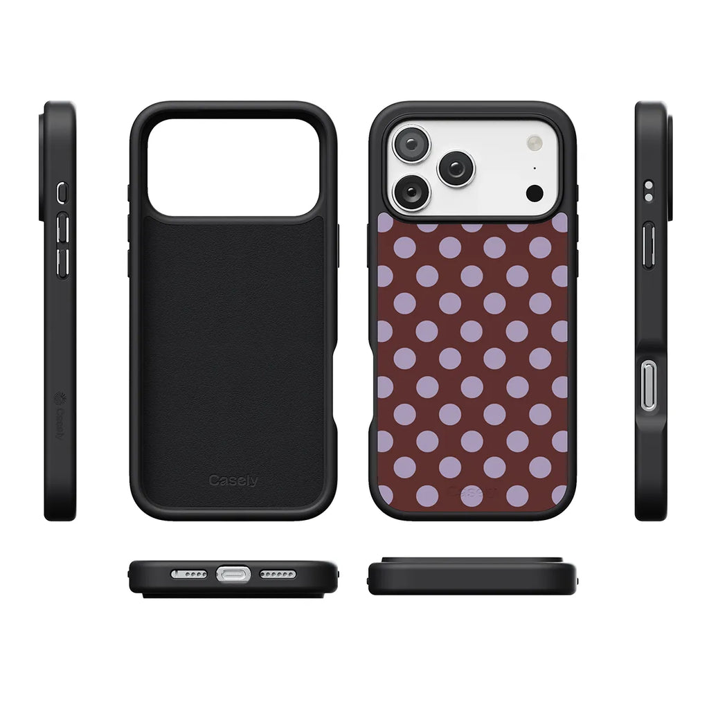 Spotted in SoHo | Burgundy Polka Dot Case
