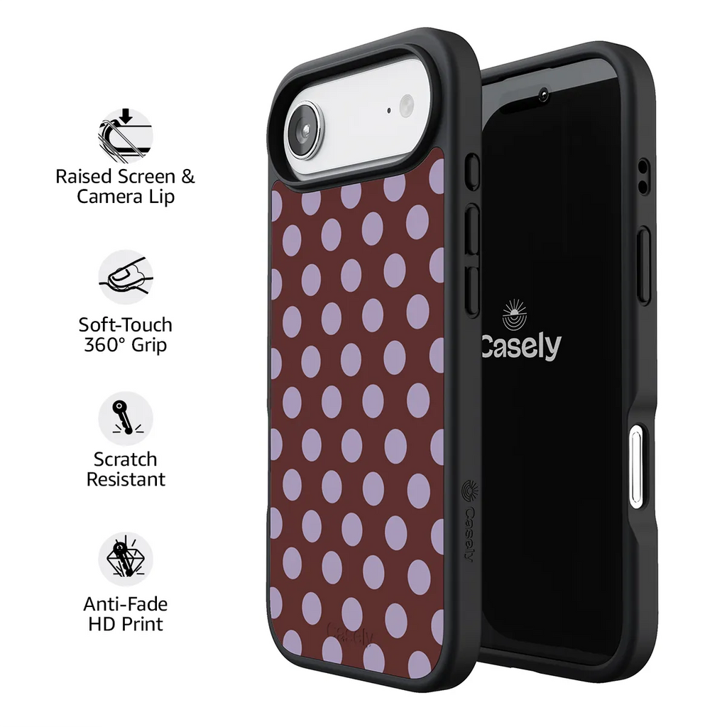 Spotted in SoHo | Burgundy Polka Dot Case