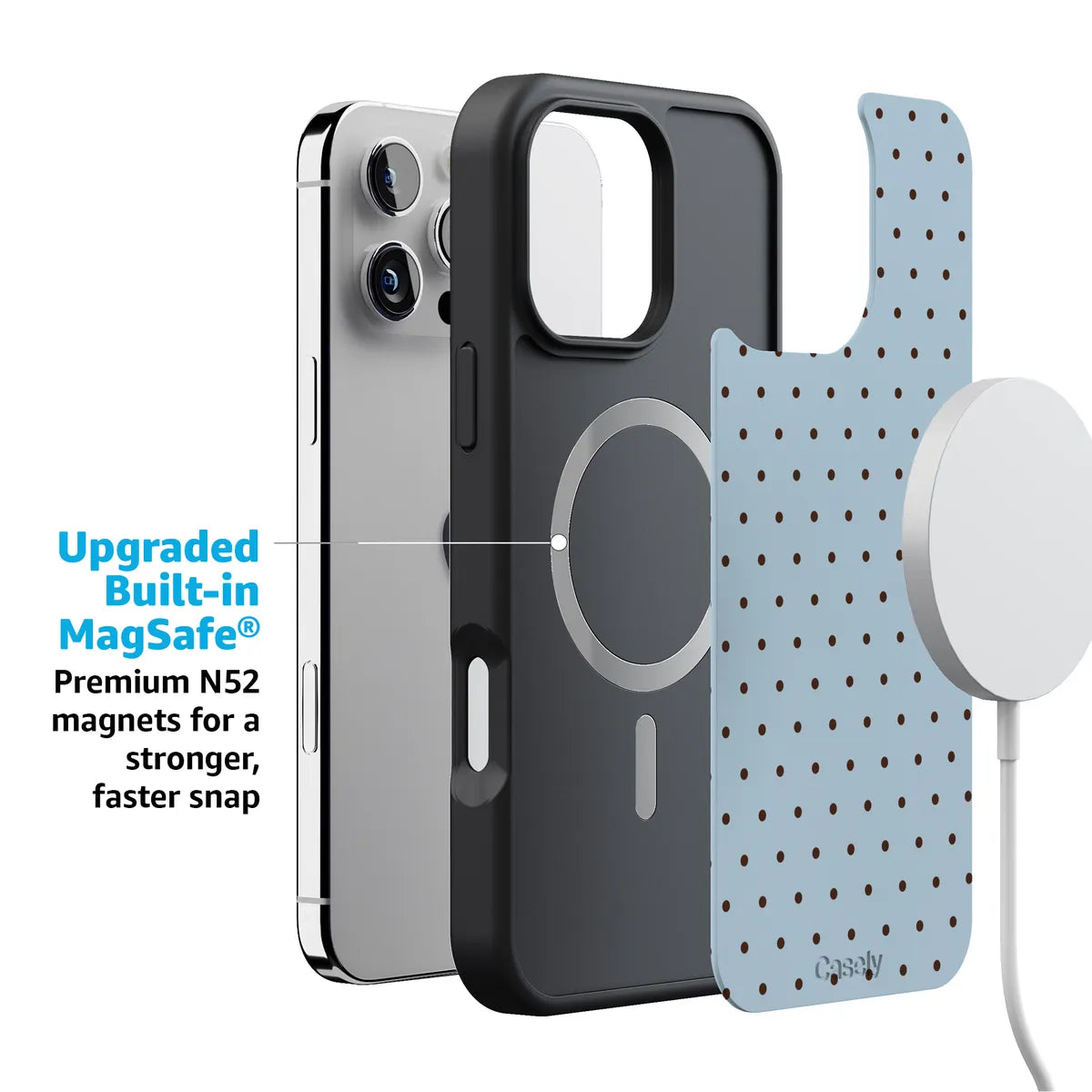 On the Dot | Blue Polka Dot Case