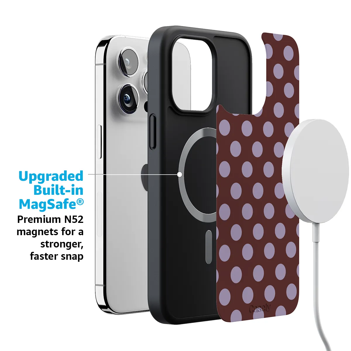 Spotted in SoHo | Burgundy Polka Dot Case