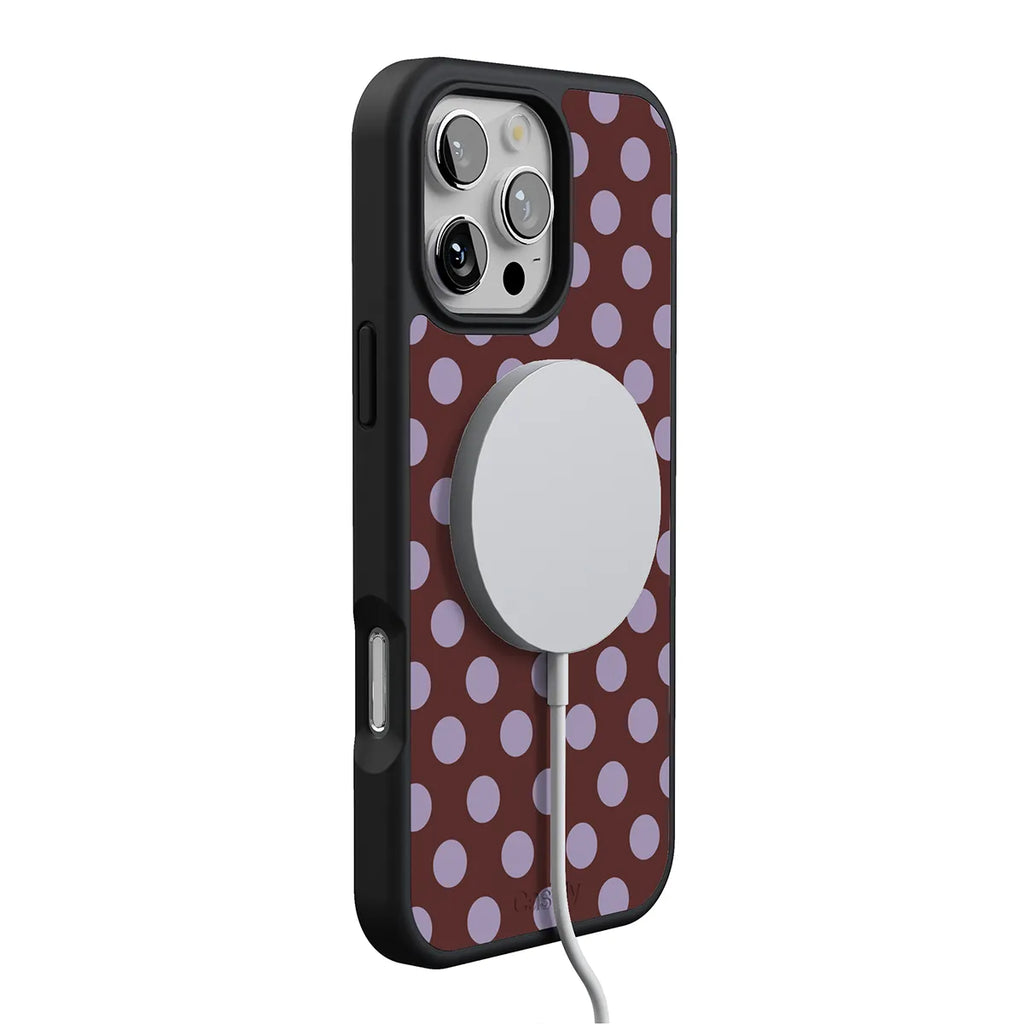 Spotted in SoHo | Burgundy Polka Dot Case