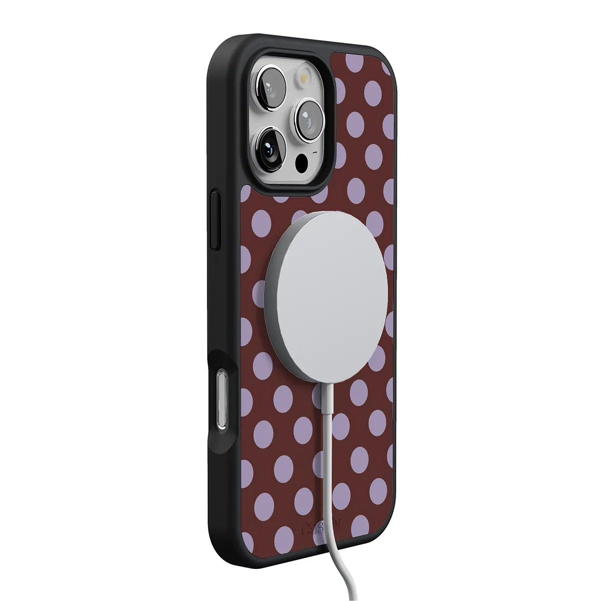 Spotted in SoHo | Burgundy Polka Dot Case