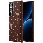 Teddy Bows | Brown Polka Dot Case