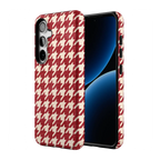 Scarlet Stitch | Red Houndstooth Case