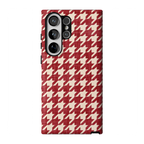 Scarlet Stitch | Red Houndstooth Case