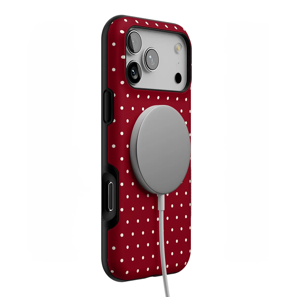 On the Dot | Maroon Polka Dot Case