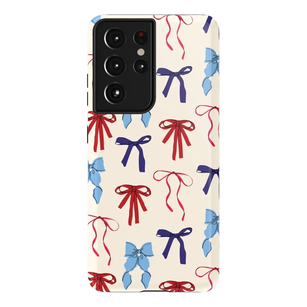 American Girlie | Red White & Blue Bows Case