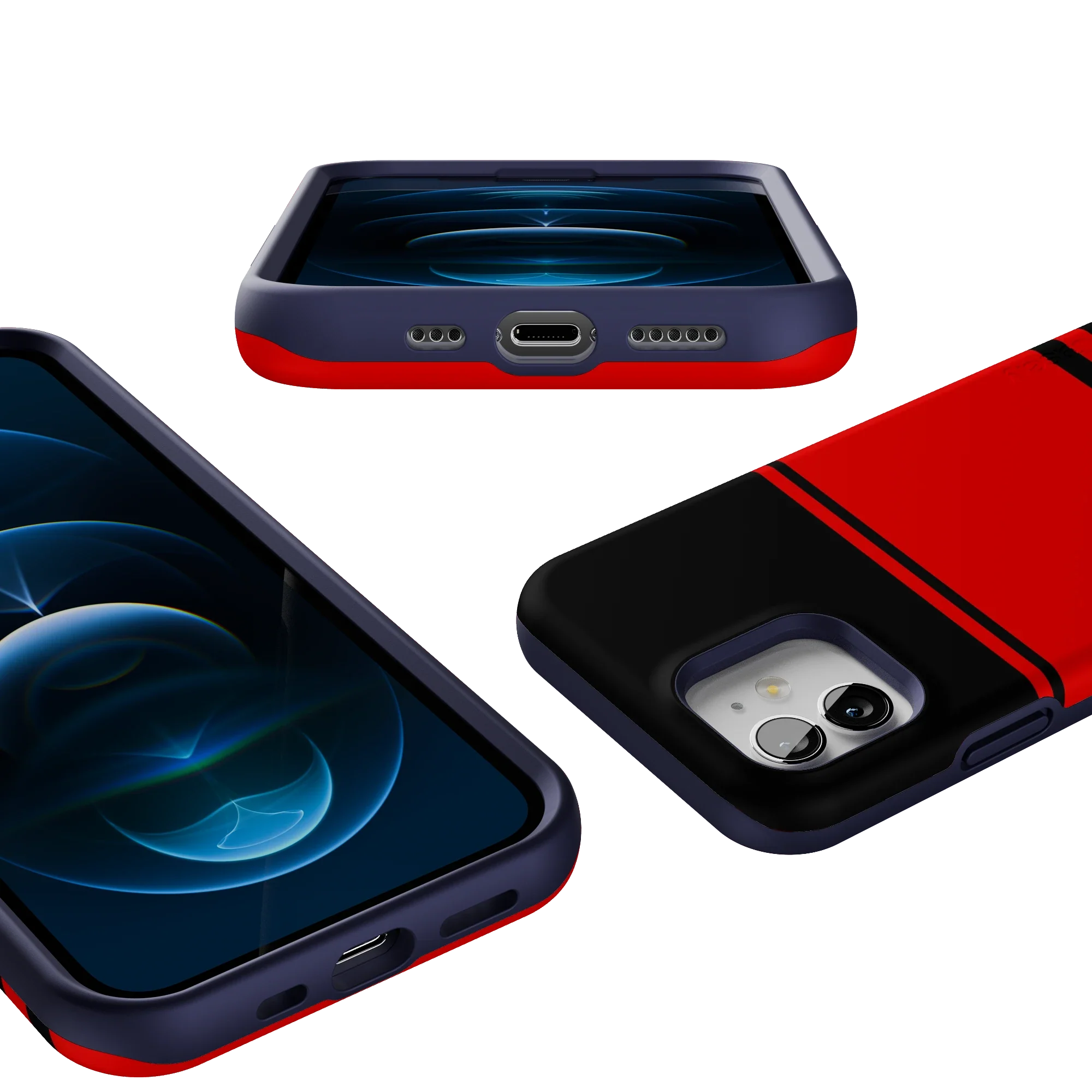 Storm Warning | Black & Red Stripes Case