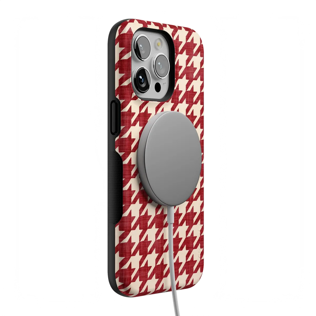 Scarlet Stitch | Red Houndstooth Case