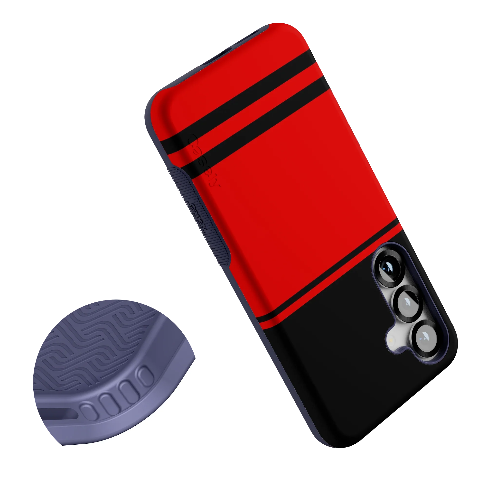 Storm Warning | Black & Red Stripes Case