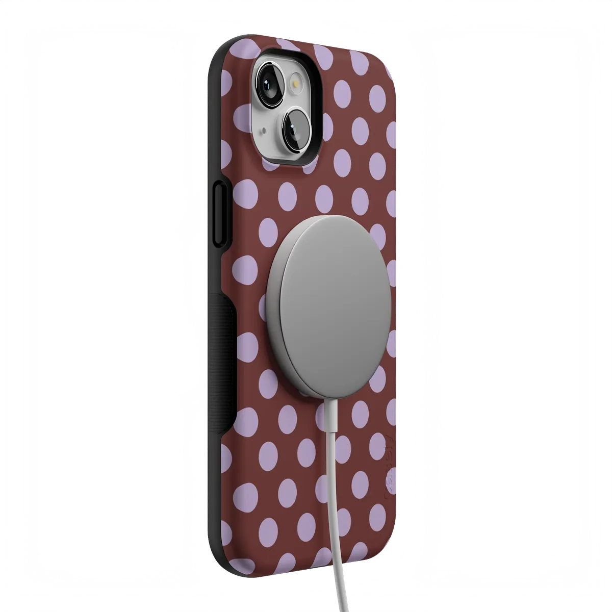 Spotted in SoHo | Burgundy Polka Dot Case