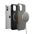 Go New York | Blue & Orange Stripes Case