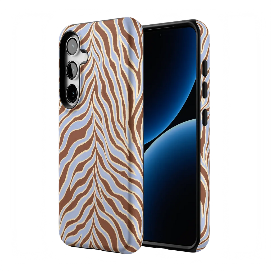 Untamed | Brown & Blue Zebra Case