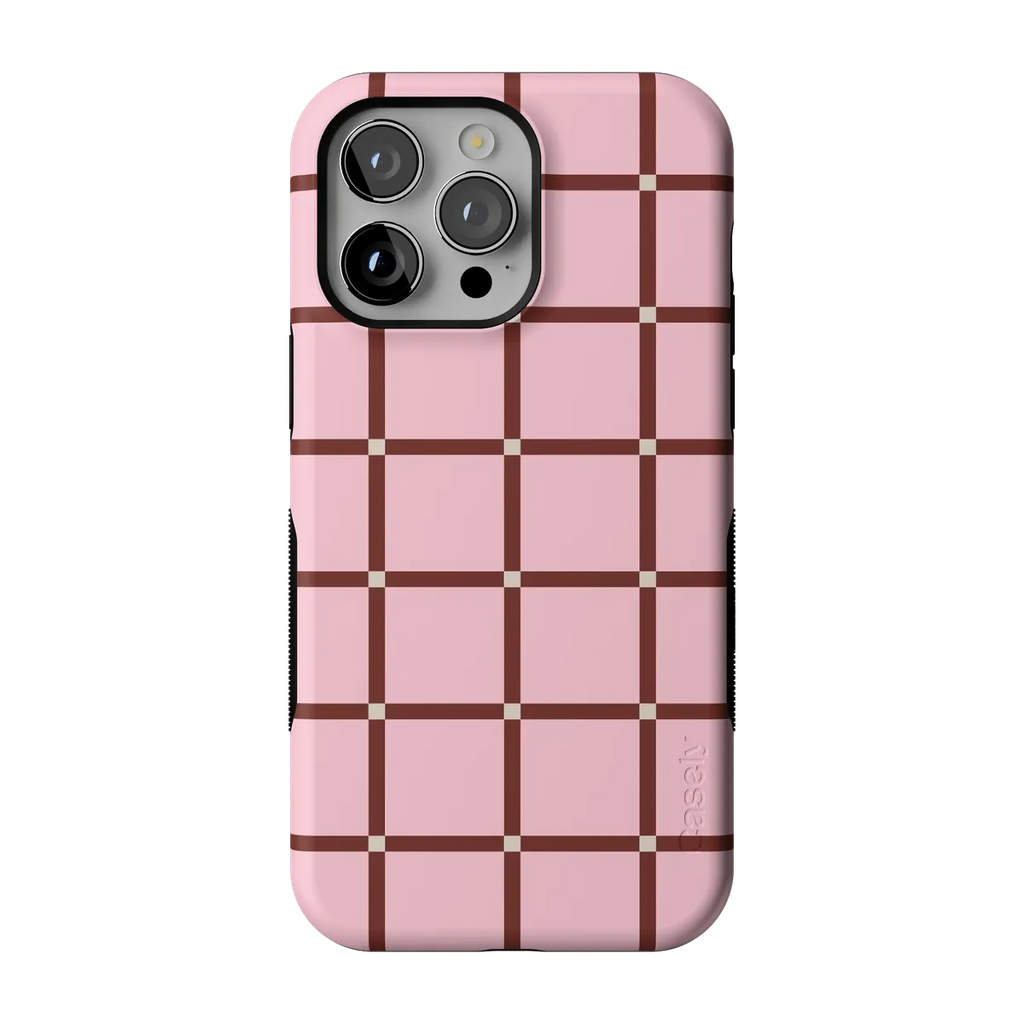 Uptown Gridlock | Pink Checkerboard Case