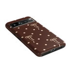 Teddy Bows | Brown Polka Dot Case