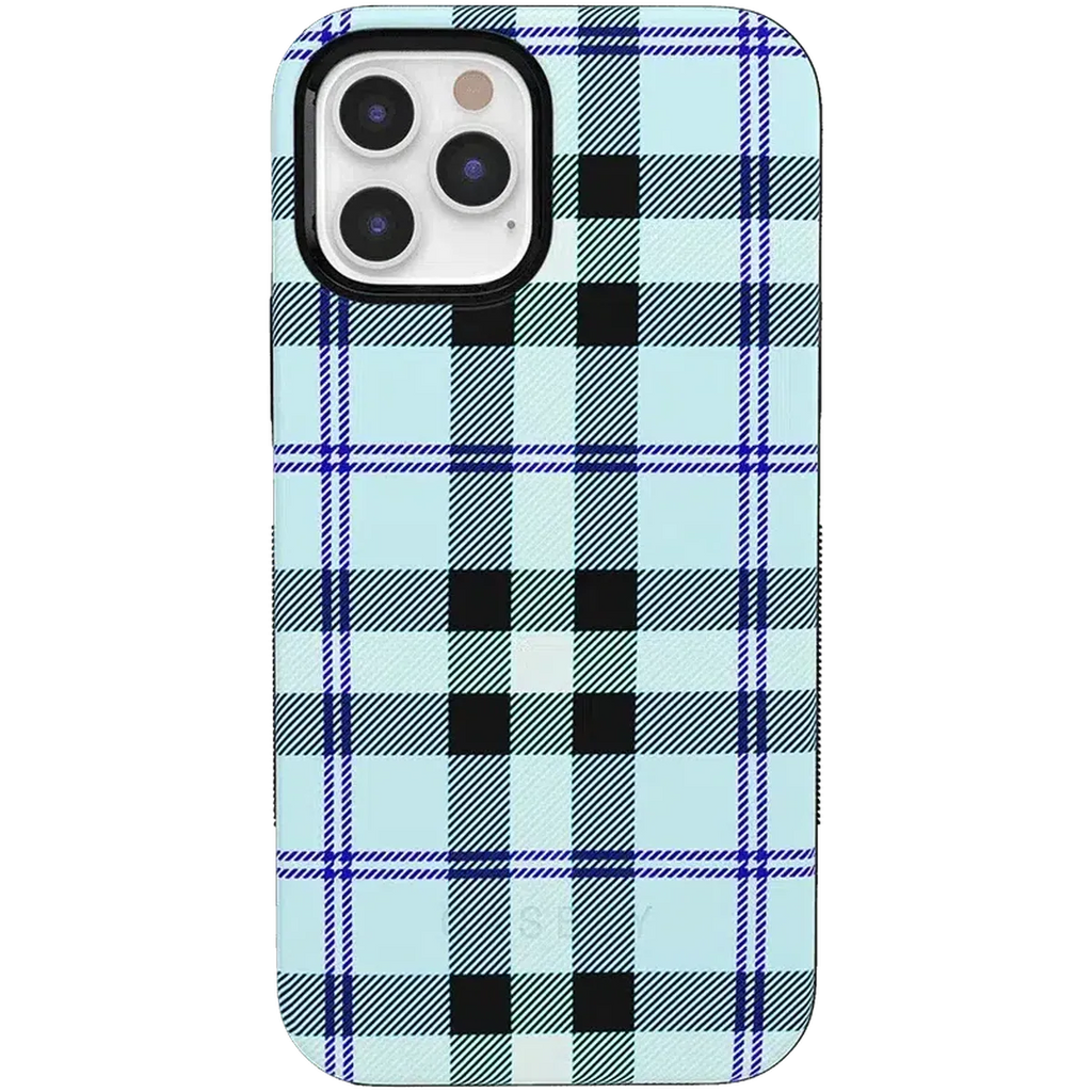 As if! | Light Blue Plaid Case