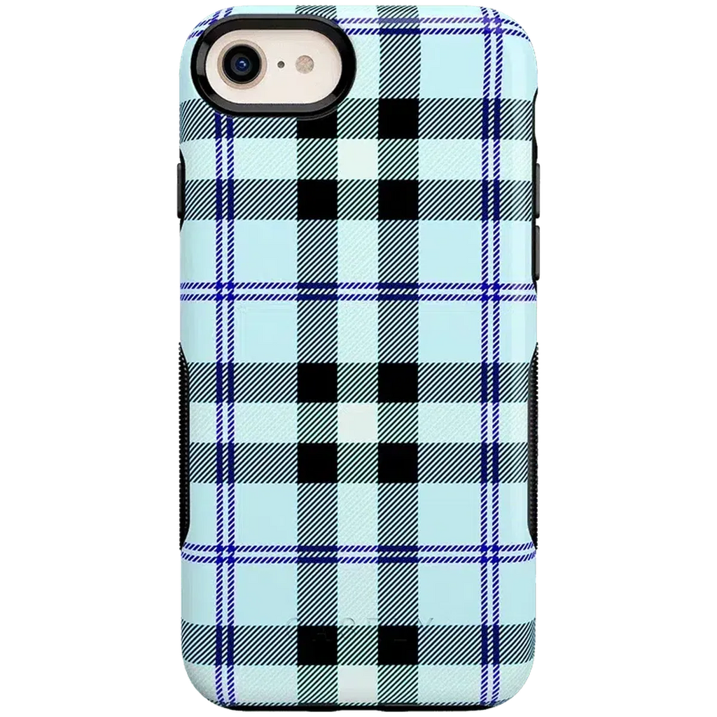 As if! | Light Blue Plaid Case