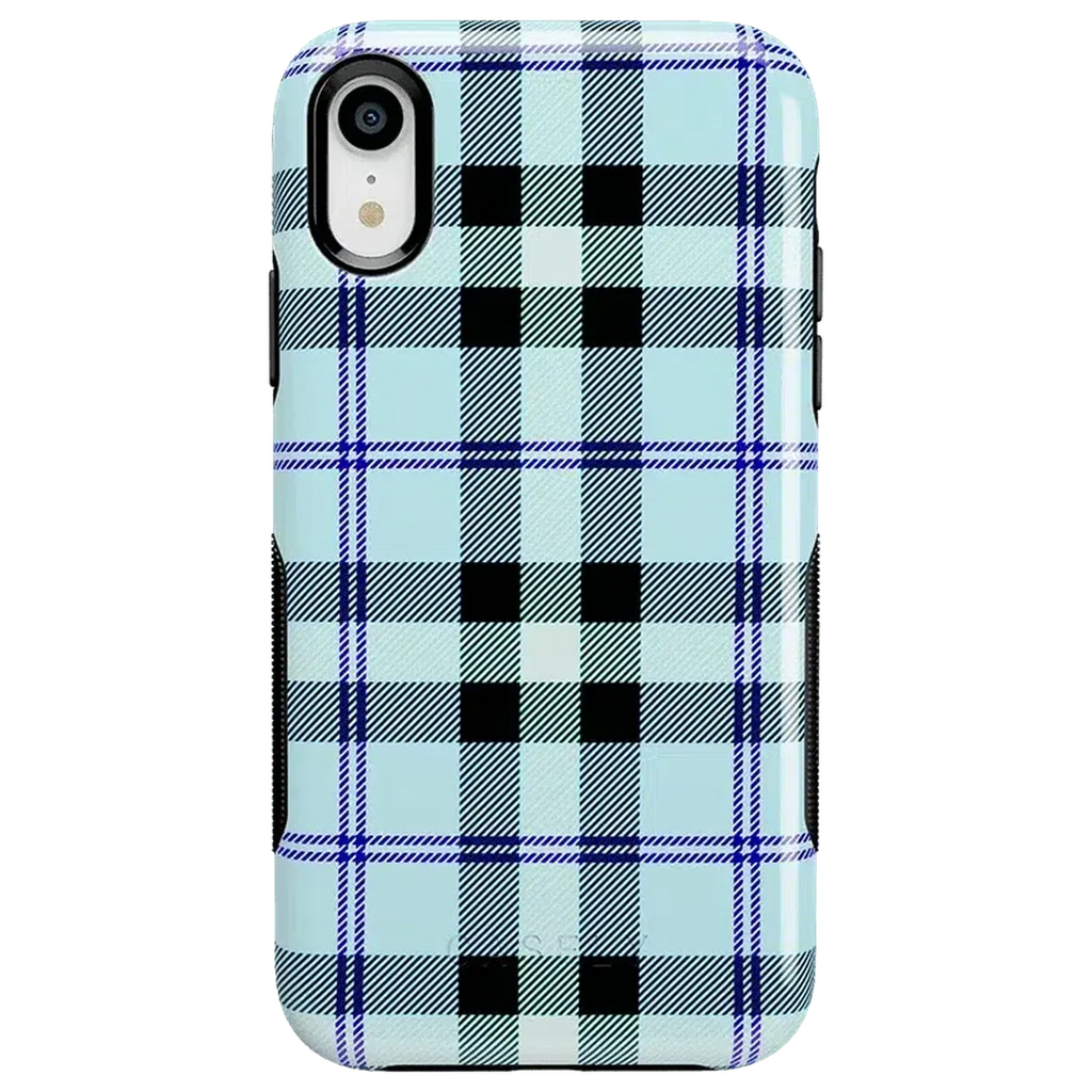 As if! | Light Blue Plaid Case