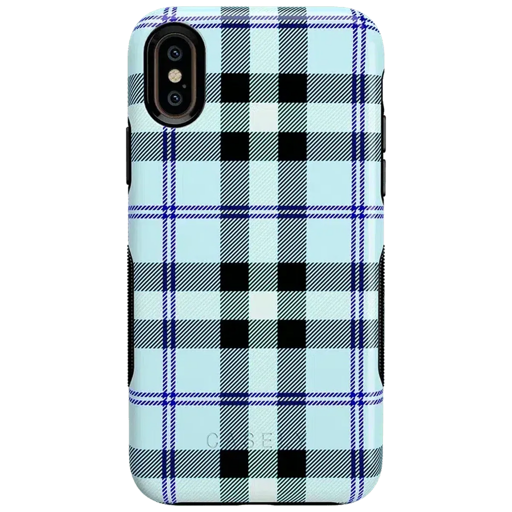 As if! | Light Blue Plaid Case