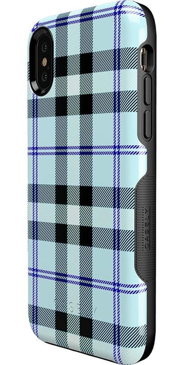 As if! | Light Blue Plaid Case