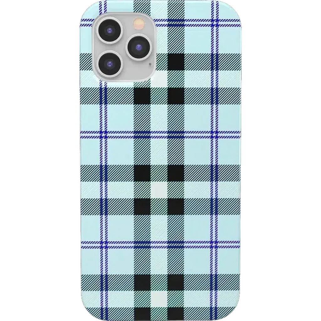 As if! | Light Blue Plaid Case