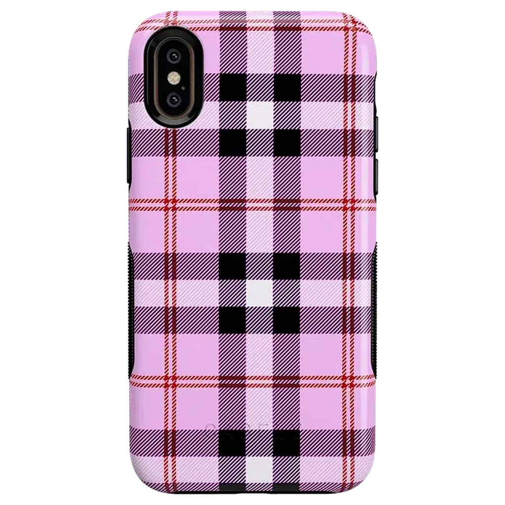 As if! | Light Purple Plaid Case