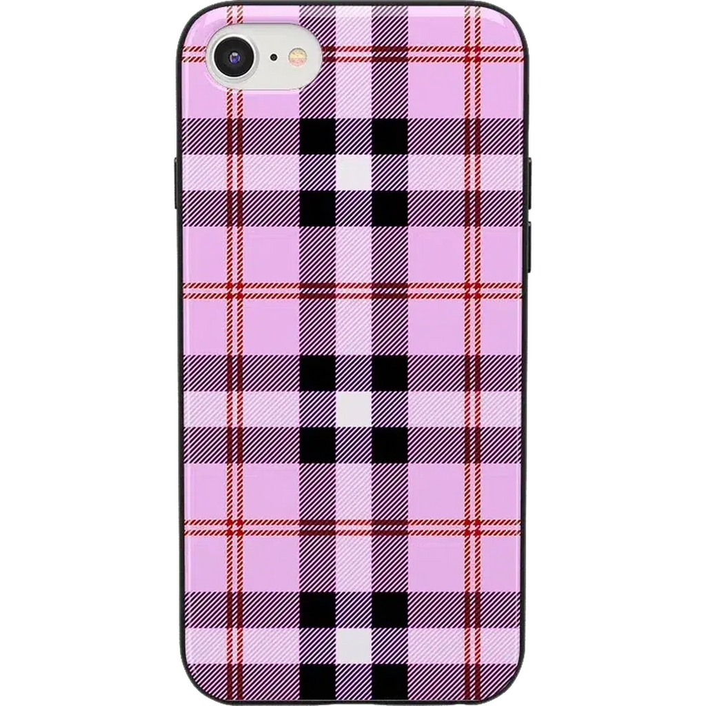 As if! | Light Purple Plaid Case