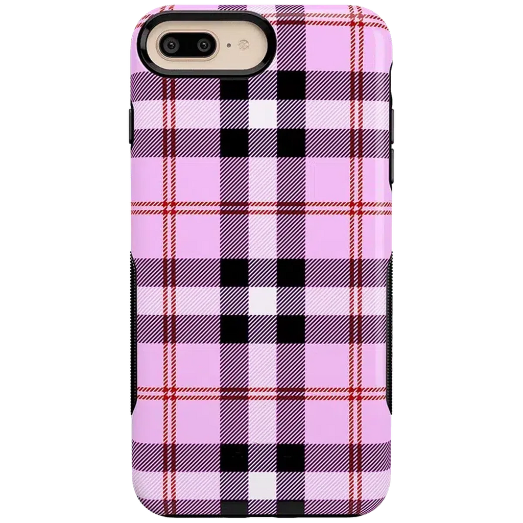 As if! | Light Purple Plaid Case