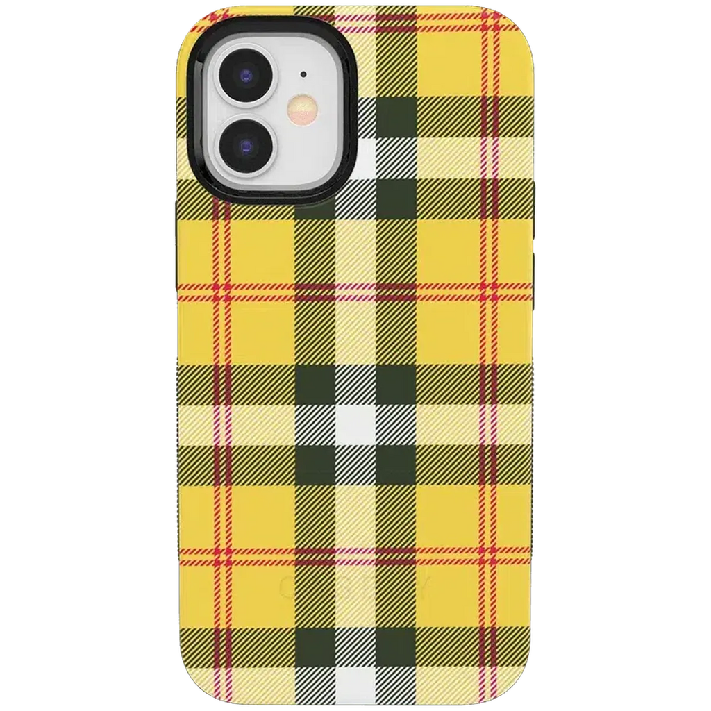As if! | Yellow Plaid iPhone Case