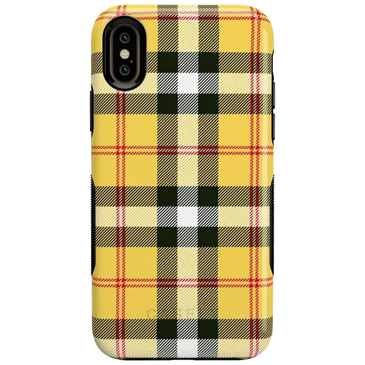 As if! | Yellow Plaid iPhone Case
