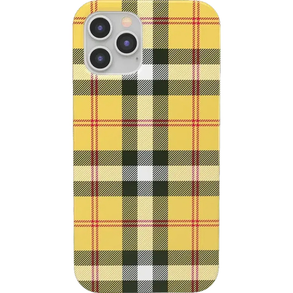 As if! | Yellow Plaid iPhone Case