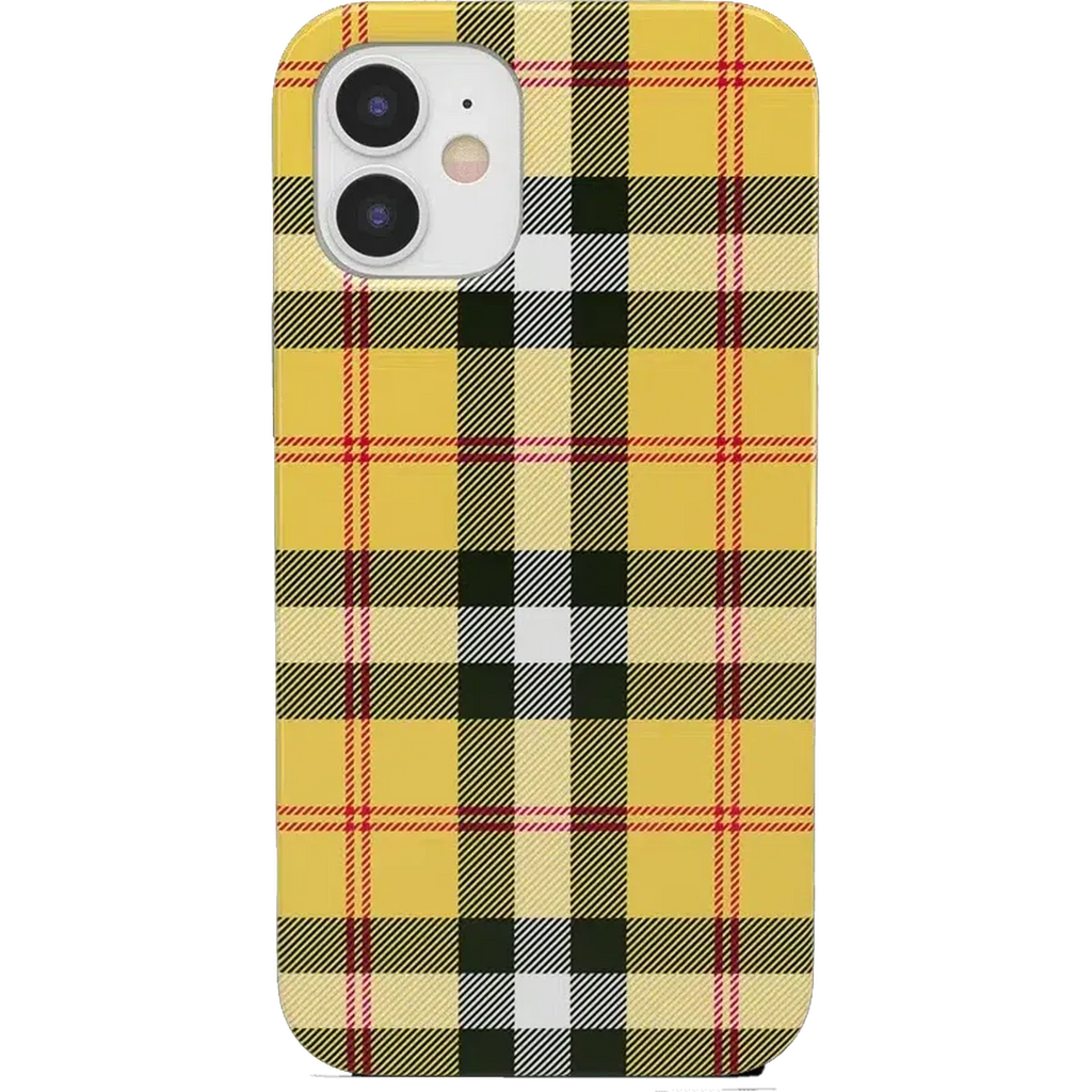 As if! | Yellow Plaid iPhone Case