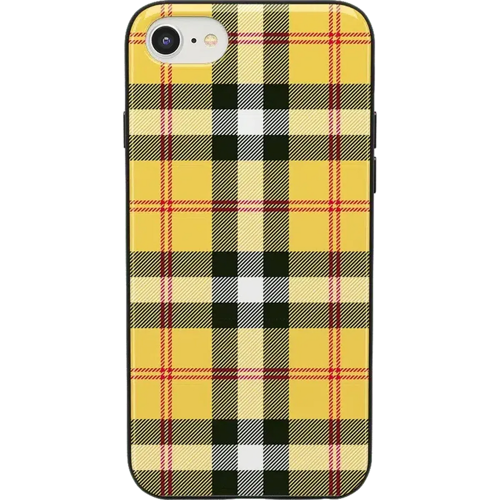 As if! | Yellow Plaid iPhone Case