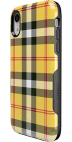 As if! | Yellow Plaid iPhone Case