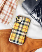 As if! | Yellow Plaid iPhone Case