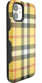 As if! | Yellow Plaid iPhone Case