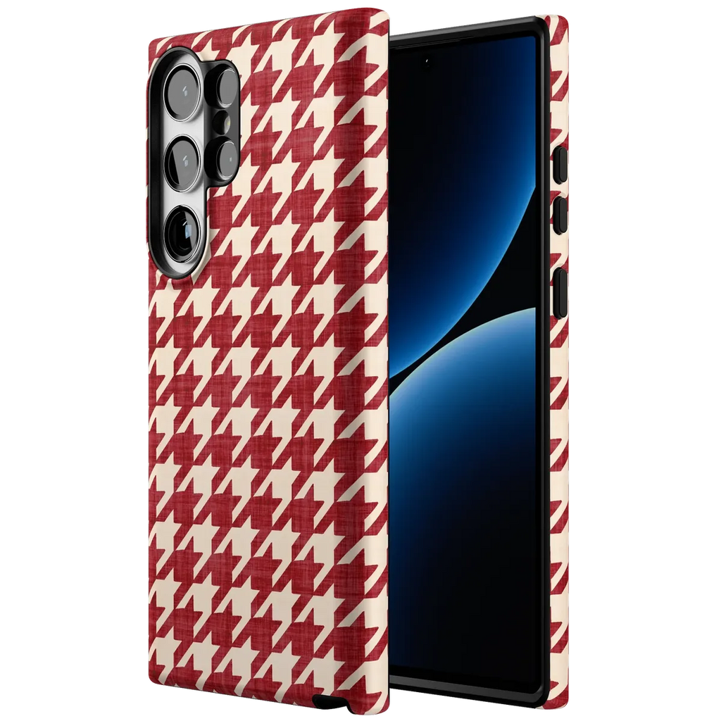 Scarlet Stitch | Red Houndstooth Case