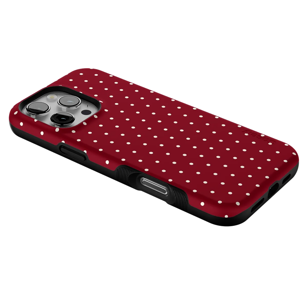 On the Dot | Maroon Polka Dot Case