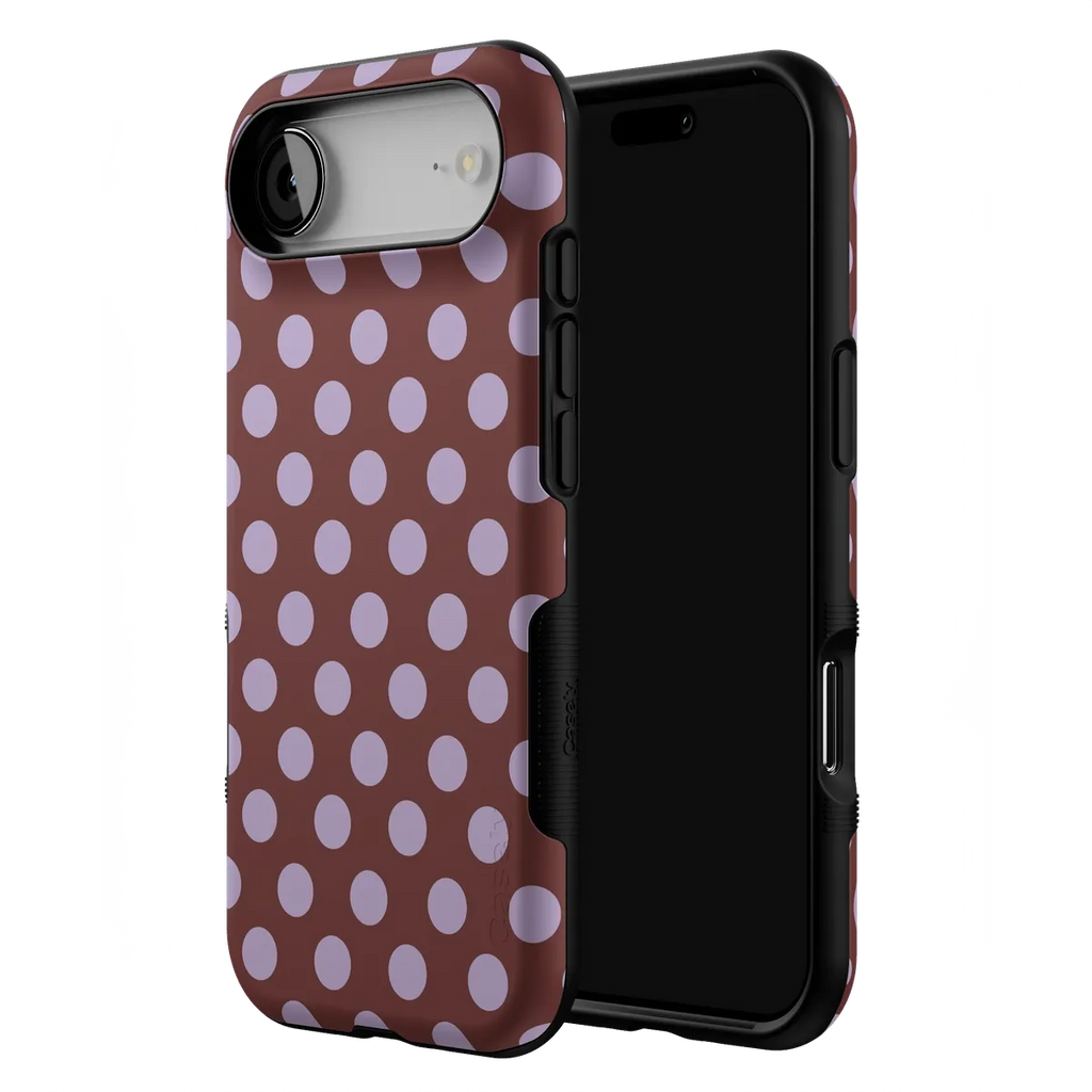 Spotted in SoHo | Burgundy Polka Dot Case