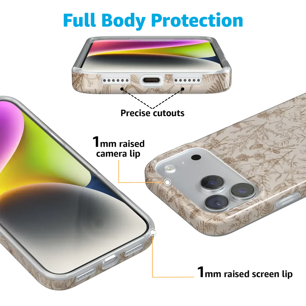 Beige Garden | Neutral Floral Case