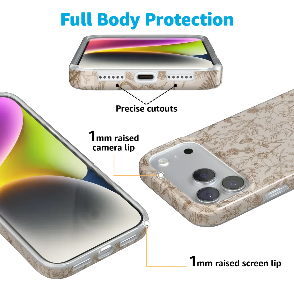 Beige Garden | Neutral Floral Case
