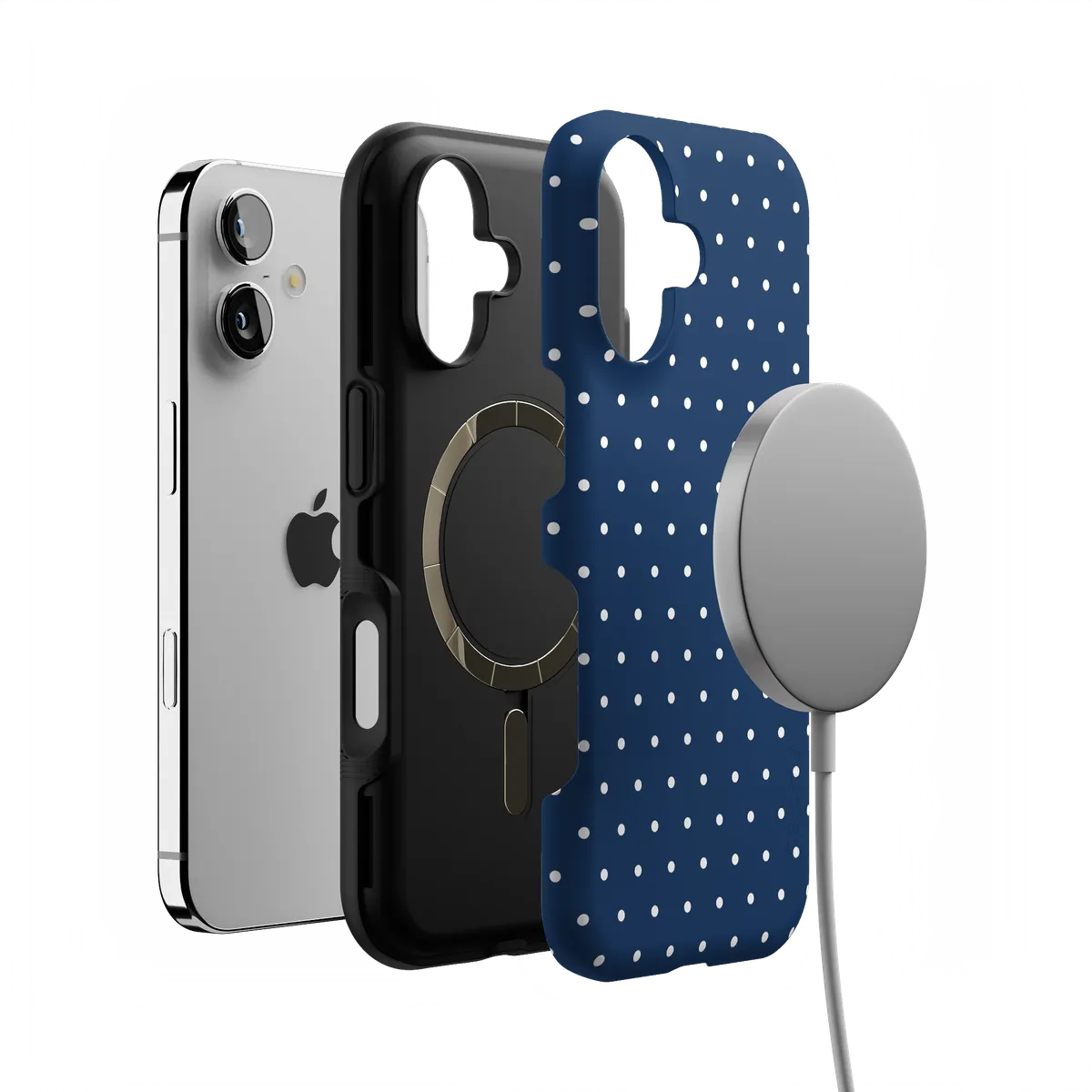 On the Dot | Navy Polka Dot Case