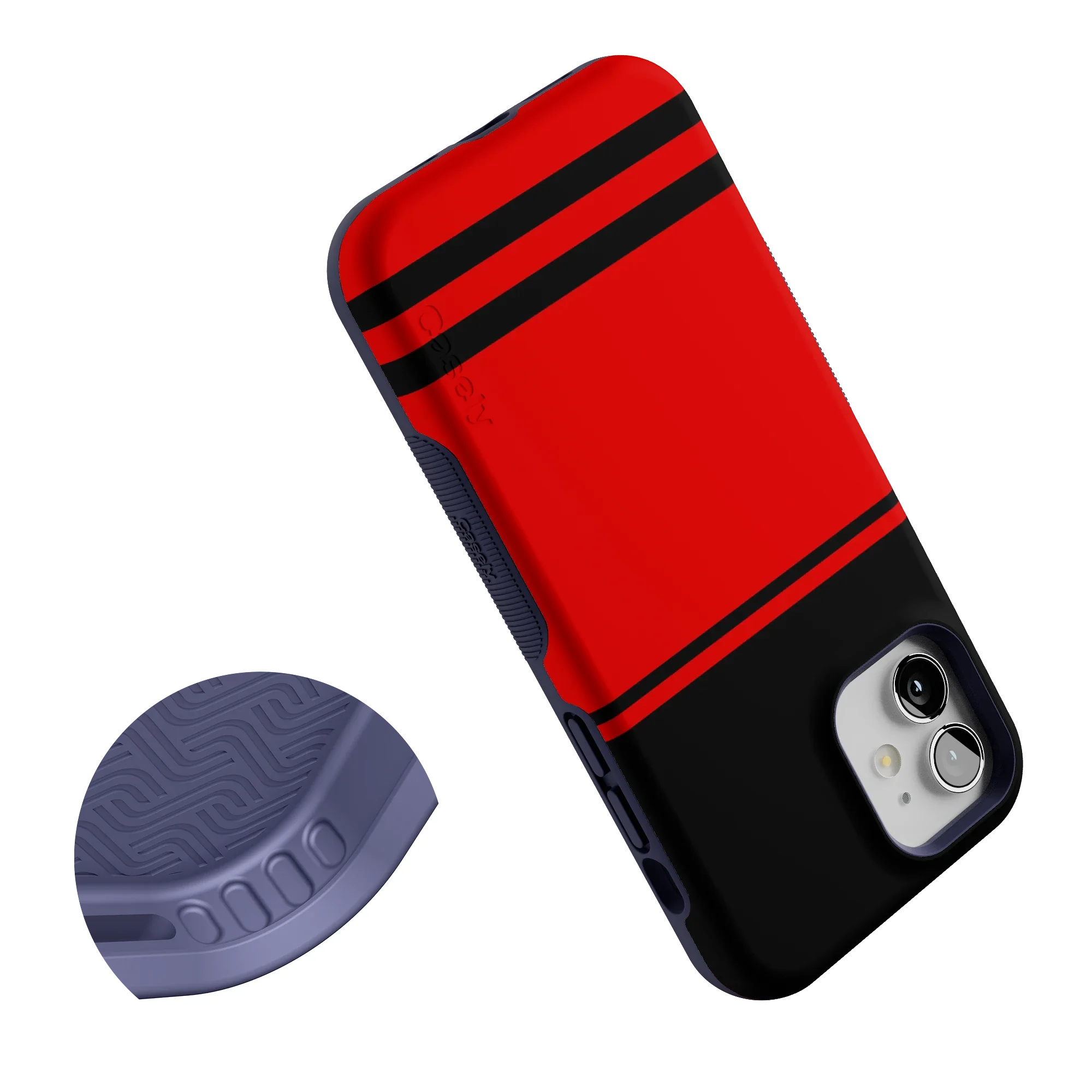 Storm Warning | Black & Red Stripes Case