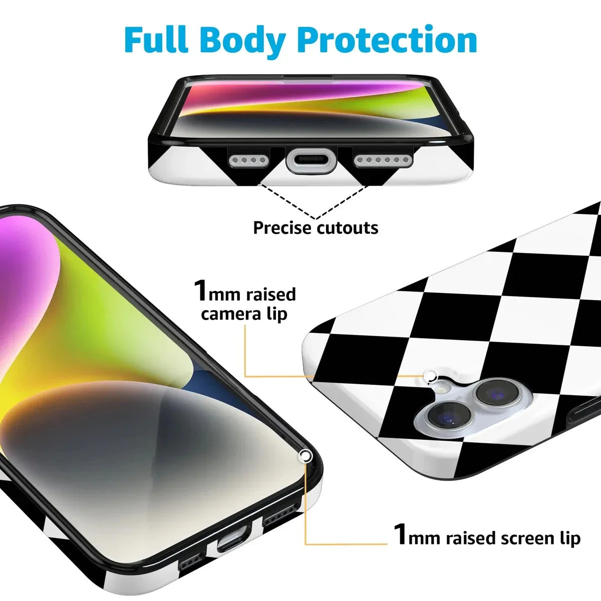 Black Checkerboard | High Contrast Design Case