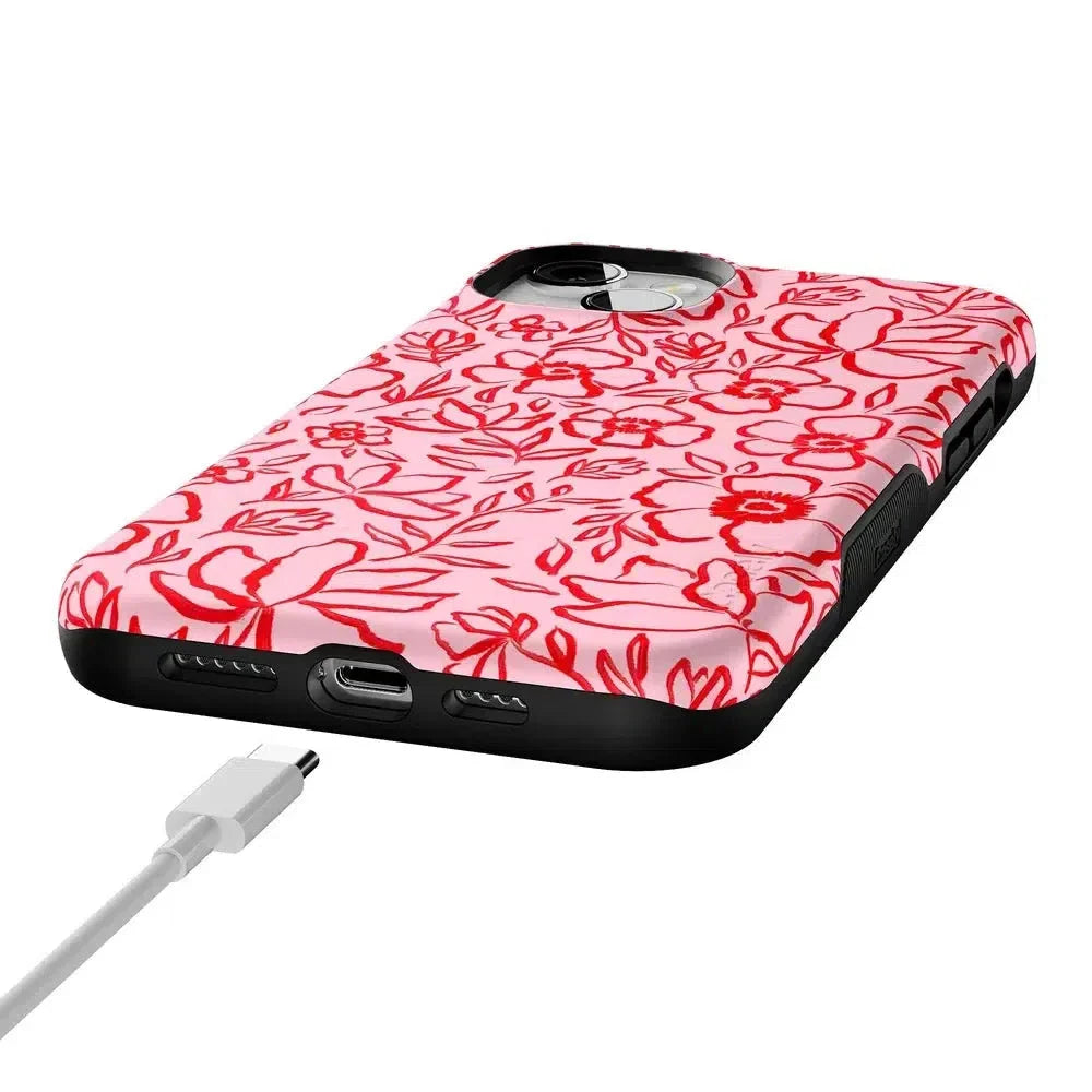 Blush Garden | Floral Doodle Case