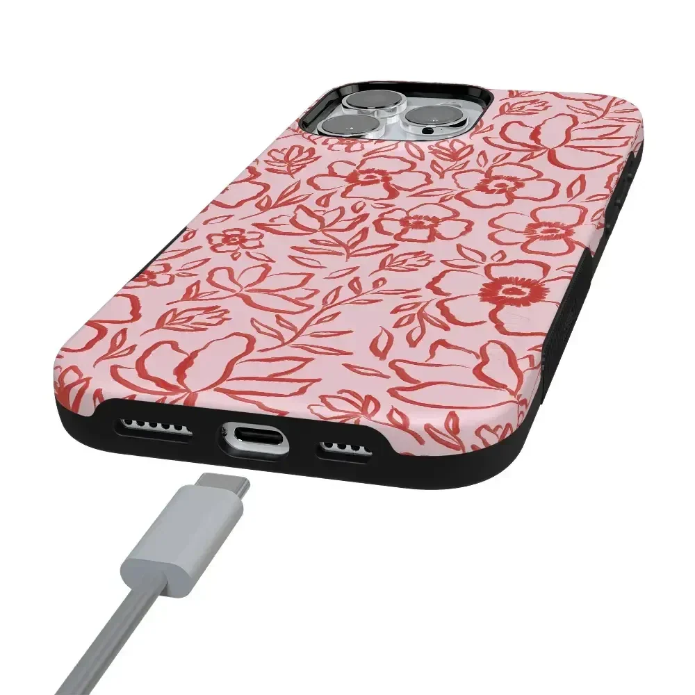 Blush Garden | Floral Doodle Case