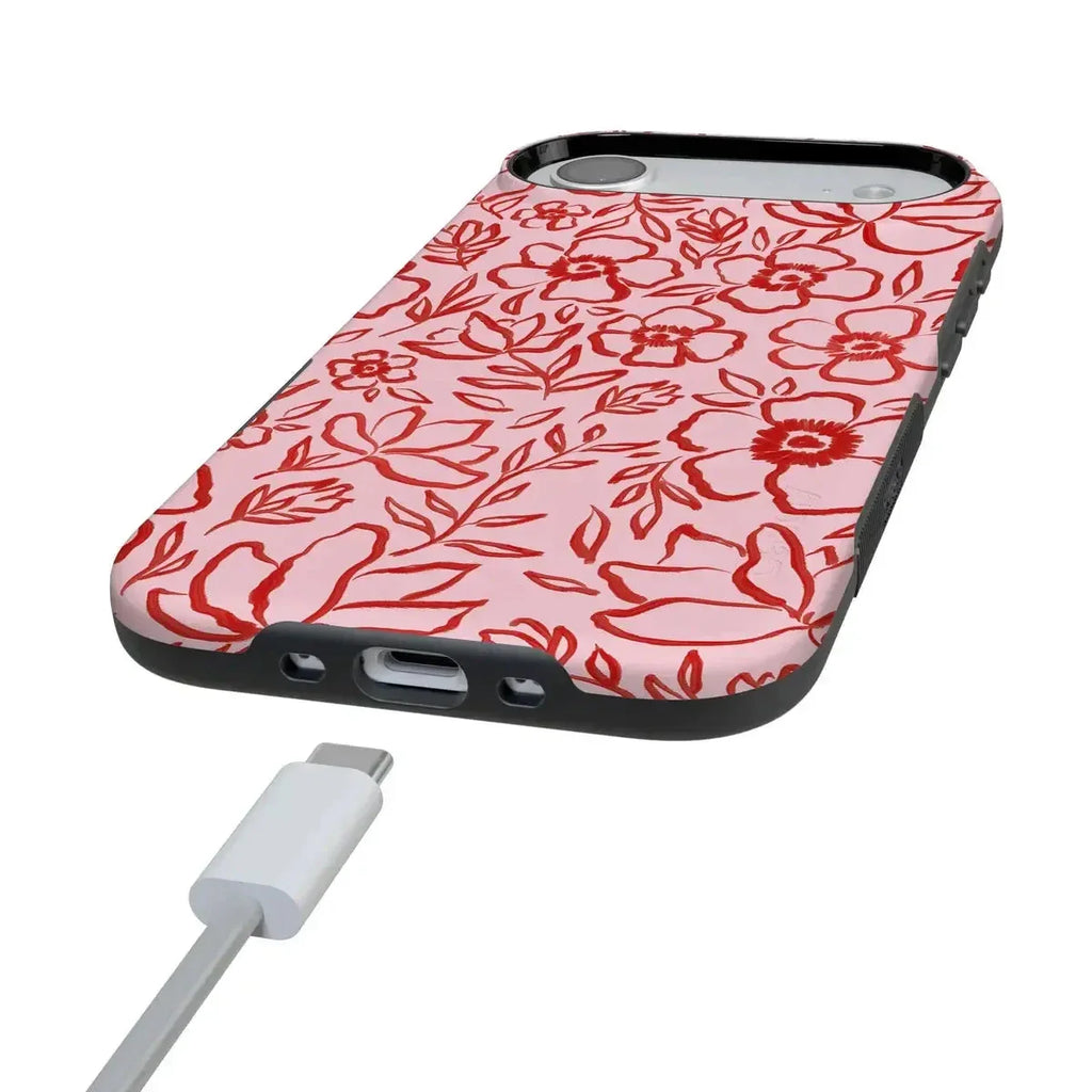 Blush Garden | Floral Doodle Case