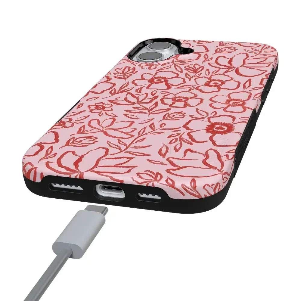 Blush Garden | Floral Doodle Case